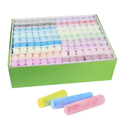 18 Colors 126 Pcs Dustless Chalk for Classroom Learning, Drawing, Writing