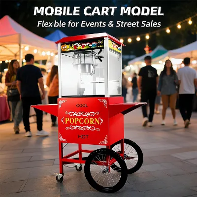 New Popcorn Equipment Spherical Popcorn Making Machine Electric Popcorn Machine for Street Vending