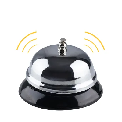 YH 88*55mm Casino Stainless Steel Baccarat Table Dealer Ring Bell Manual Restaurant Bell Hotel Call Bell for Gambling