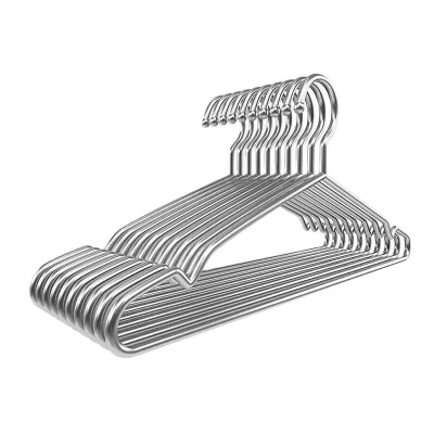Stainless Steel Clothes Hanger Household Clothes Hanger Cool Thick and Thick Clothes Hanger