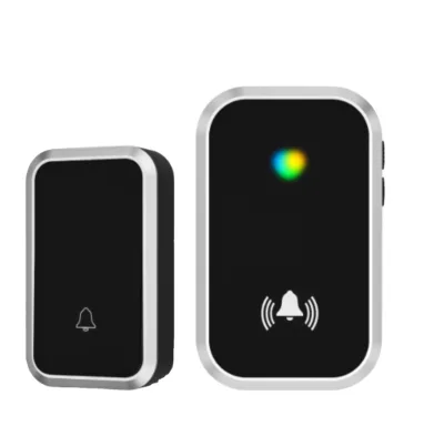 OEM Waterproof Kinetic Door 300m Wireless Flashing Light with 38 Songs Acrylic EU US Plug Doorbell for Home Hotel Apartment