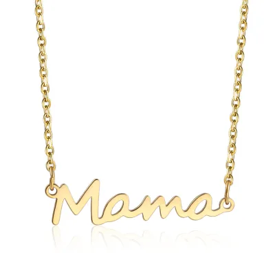 Yiwu DAICY Hot Sale Mom Gift Letter Mama Necklace Stainless Steel Gold Plated Mother's Day Necklace Minimal Necklace for Moms