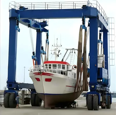 Mobile Boat Hoist 10 Ton for Yacht Clubs - CE Certified & Saltwater Resistant