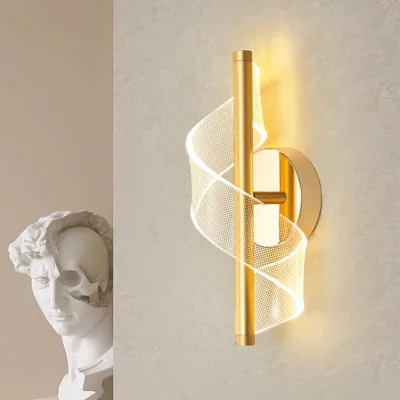 Hot-sale S-type Modern Simple Wall Lamp Acrylic Material Made It Wall Lights Indoor Modern Home