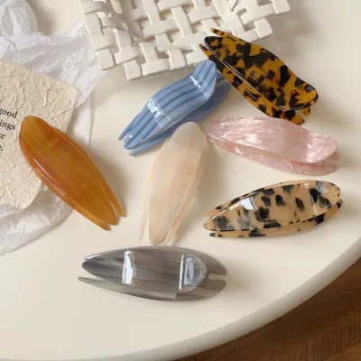 Acetate Flat Hair Claw Clips Customized Print Hair Clip Large Duckbill Claw Clips