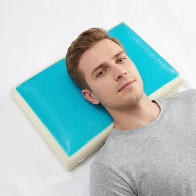 Cervical Cooling Gel Memory Foam Pillow with 100% Bamboo Fiber Cover Orthopedic Anti-Snore/Anti-Apnea Features for Hot Sleepers