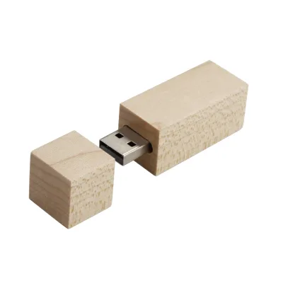 16GB Dual-Use Wooden Stamp USB Flash Drive Portable Personalized Engraving for Business & Colleague Gifts USB Promotional Item