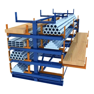JCL Warehouse System Storage Steel Q235 Cantilever Rack with Heavy Duty for Aluminum Extrusion Tubes Stock