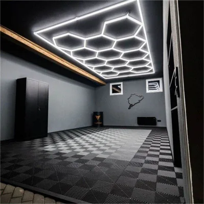 Auto Lamp Workstation Ceiling Led Rigid Hexagonal Lamp White Natural Light for Car Beauty Aluminum Honeycomb Light