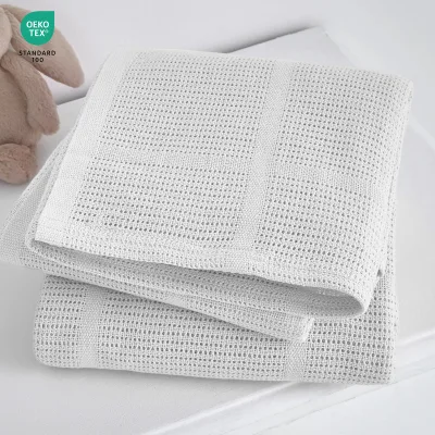 Baby Blanket Knit Swaddle Blanket Soft Warm Crochet Neutral Receiving Unisex Baby Blanket for Boys and Girls