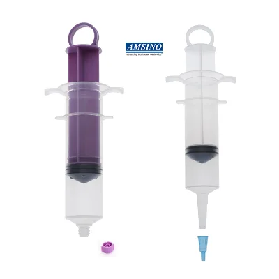 Amsino Medical Plastic Enfit Enteral Irrigation Oral Feeding Syringe 60ml