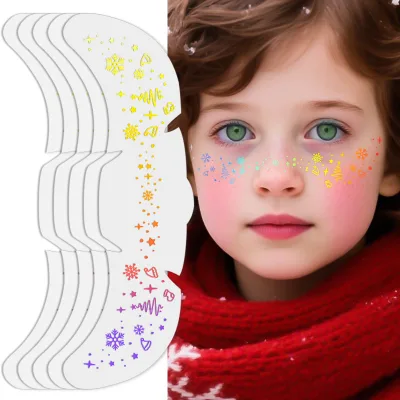 Face Makeup Patches Glitter Freckles Face Tattoo for Women Sparkle Freckles Makeup Patches Face Glitter Freckles for Christmas
