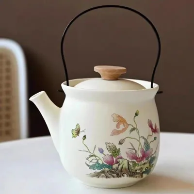 European Style High Quality Coffee Gift Teapot Set with Infuser Teapot with Infuser Ceramic Teapot Shape Infuser