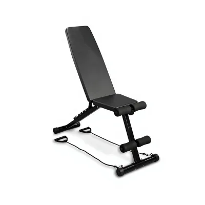 Adjustable Weight Bench with Resistance Bands for Full Body Home Strength Training