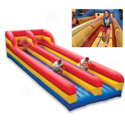 Commercial Bungee Run Inflatable Race Bouncy House Rental for Parties