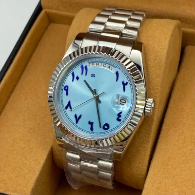 New Automatic Watch With Arabic Numeral Dial Miyota8285 Mechanical Movement, Sapphire Glass, Casual and Fashionable for Men