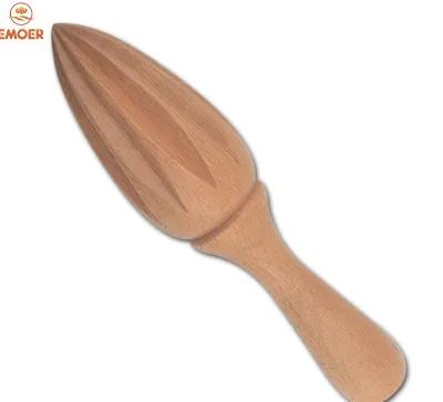 EMOER Hand Press Manual Juicer Citrus Juice Extractor Reamers Ten-corner Wooden Lemon Squeezer