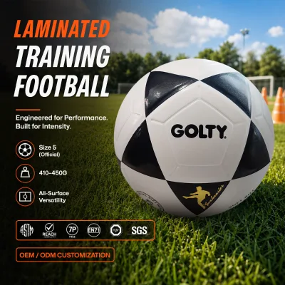 GOLTY OEM ODM Custom High Quality Size 5 Waterproof Non-slip Wear-resistant Training Laminated Soccer Football Ball Manufacturer