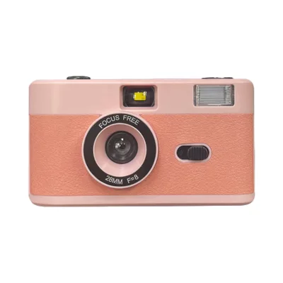 Vintage Pink 35mm Film Vamera Custom Pocket Size Retro Reusable Film Disposable Camera for Sale