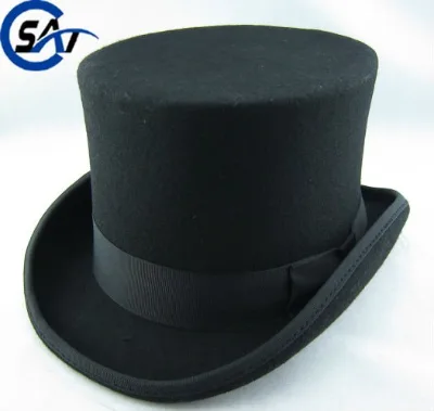 Wholesale 100% Wool Felt Top Hat Many Color