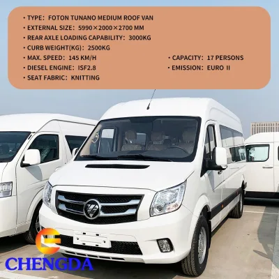 2026 Foton Tunano View GS2 Toano 17 Seats 18 Seats Medium Van Vehicle for Sale