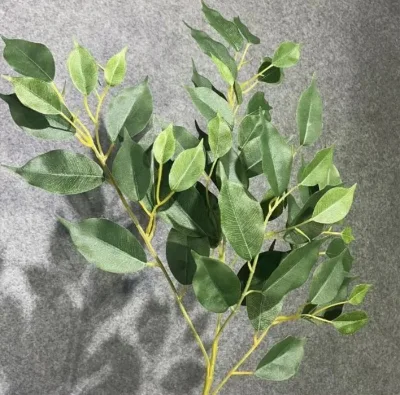 High Quality Green Banyan Leafs Artificial Ficus Leaves for Home Decor