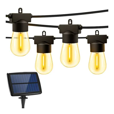 Solar Led String Lights S14 Lamp Holders Festoon Lighting Connector Outdoor Led Long Strip Solar Wall Lamp Outdoor