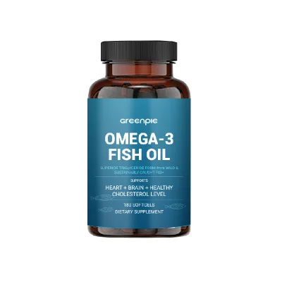 Greenpie Gmp Certified OMEGA-3 Fish Oil Dietary Supplement Support Brain Function Omega-3 Fish Oil Capsules