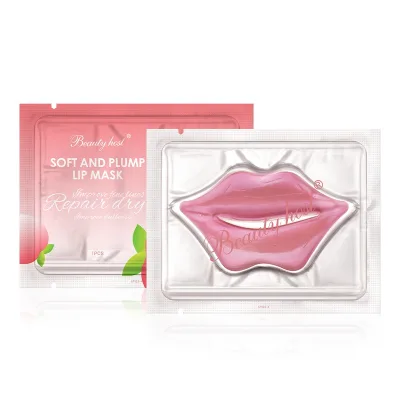 Pink Crystal Lip Collagen Mask Natural Plumping Strong Moisturizing Wrinkles Reduction Night Repairing Elastic Beauty Lip Care