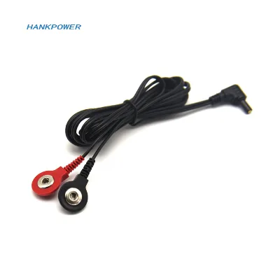 Customize Right Angle 2.35 to ECG Snap Cable 2 in 1 2.35mm to ECG Button Cable