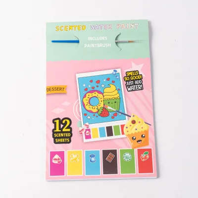 Custom Cloudriver Scented Water Paint Book Dessert Theme Mess-Free Watercolor Activity for Kids Wholesale Factory Manufacturer