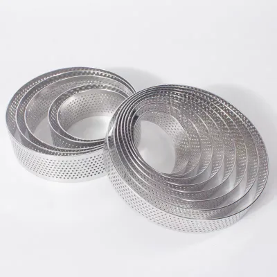 Stainless Steel Circular Perforated Ring for French Mousse Making