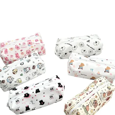 Hot Sale Sanrioed Cartoon Kt Cat Pencil Bag Student High Value Large Capacity Zipper Stationery Bag Storage Bag
