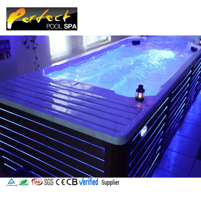 Luxury Pool Jacuzzi Combo for Resorts Swim Relax in One System