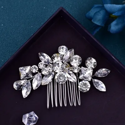 Bride Hair Accessories Crystal Rhinestone Side Hair Combs Wedding Bridal Hair Comb for Women Girls