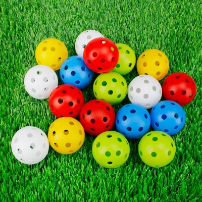 Hollow Perforated Golf Practice Balls Lightweight Airflow Training Balls for Beginner Indoor Swing Practice Children's Toy