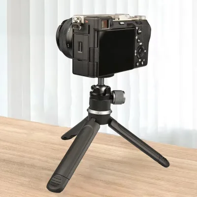 Mini Tripod with 1/4 Screw Mount for Video Recording/Selfies/Live Stream/Vlogging Portable Table Tripod for Smartphone Camera