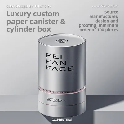Customized Silk Scarf Paper & Silver Cardboard Cosmetic Packaging Boxes for Scented Tea Cans-China