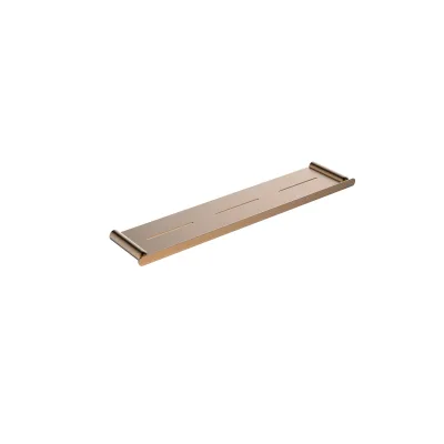Rust Proof Wall Mounted Rose Gold Shower Room square Storage Rack with Drainage Holes for Bathroom Storage Decoration