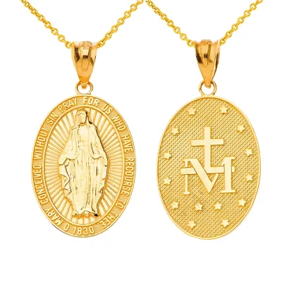 Customized Saint Medal Catholic Silver Miraculous Religious Christian Medal
