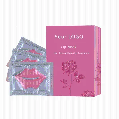 Custom Private Label Natural Organic Vegen Shea Butter Lip Mask Hyaloronic Acid Collagen Crystal Overnight Pink Lip Mask