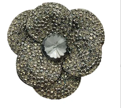 ZSY Fashion Handmade Rhinestone Shoe Flowers Camellia for Wedding Party Cloth Bag Decoration DIY Women's High Heels