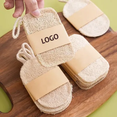 Biodegradable Compostable Kitchen Scrubbers Natural Loofah Dish Sponges Dishwashing Scouring Pad Brush Compostable Body
