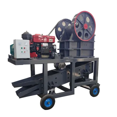 Hard Rock Gold Ore Crushing Equipment Jaw Crusher with Three-layer Screening Machine