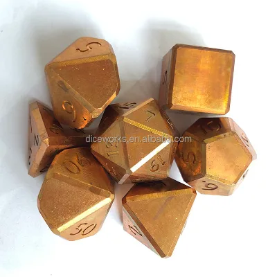 Wholesale CNC Brass Material Specific Metal Dice Blanks with Custom Logo Customizable Dice Design