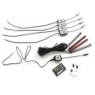 12V RGB LED Ambient Interior Decoration Auto Pedal Foot Lights Car LED Atmosphere Lamp Vehicle LED Fiber Optic Lights Engine