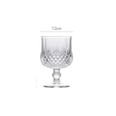 Relief Glass Strong Liquor With High Feet Engraved Glass Liquor Glass European Vintage Small Wine Glasses Moutai Baijiu Cup