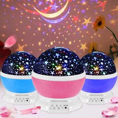 Led Romantic Starry Sky Projector Lamp Dream Colorful Rotating Night Light for Home Decoration