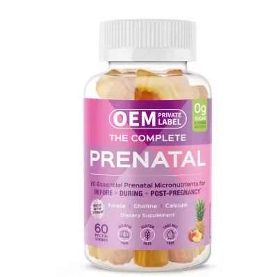 Biochealth Private Label Prenatal Multi with Choline Gummies - Prenatal Multivitamin with Iron, Choline and Folic Acid Gummies