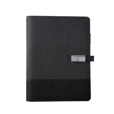 Multi-functional Business Mobile Creative A5 Loose-leaf Notebook with Power Bank 10000mah 16gb U Disk Can Add LOGO